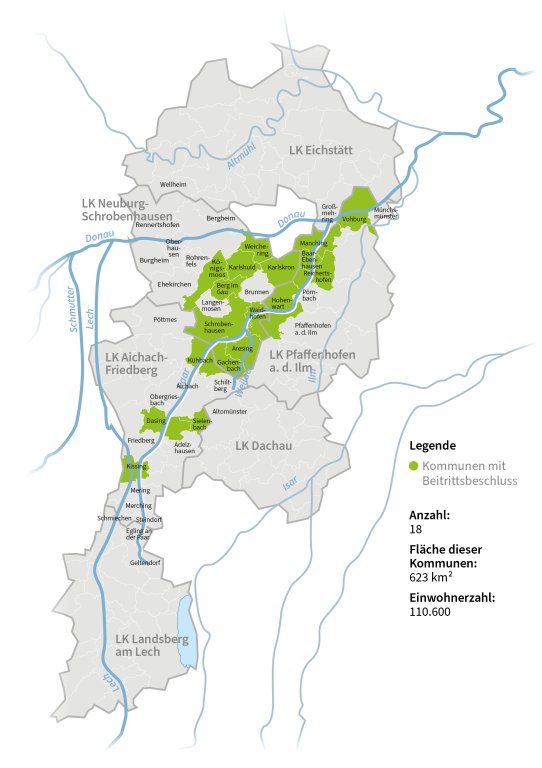 Karte ARGE Mitgliedskommunen Karte ARGE Mitgliedskommunen